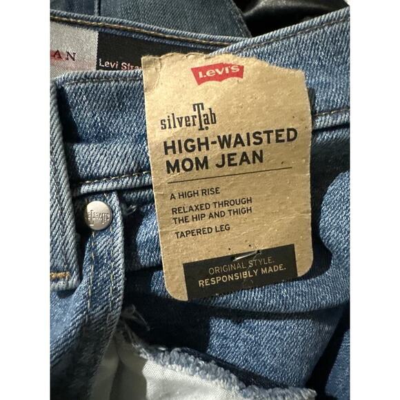 Levi's Women's Blue SilverTab™ High Waisted Mom Jeans Size 28X27 - Picture 5 of 6